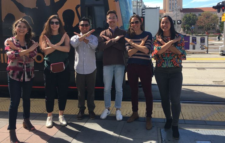 Steer San Diego Team striking the #BreakTheBias pose